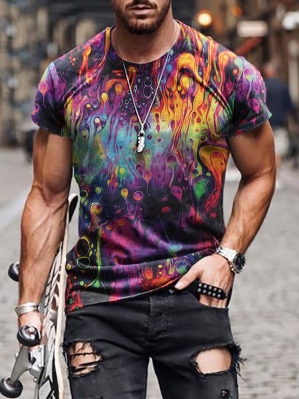 Summer New Men's Fashion Scrawl Harajuku Printed O-Collared T-Shirts - Premium  from 500 products - Just $29.99! Shop now at 5th & Barnett Creative Fashions 