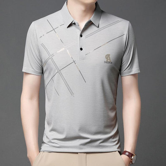 Ice Silk Men Polo Shirt - Premium Men's Clothing from 5th & Barnett Creative Fashions - Just $49.99! Shop now at 5th & Barnett Creative Fashions 