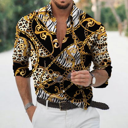 D Baroque Long Sleeve Luxury Social Shirt - Premium Men's Clothing from 500 products - Just $29.99! Shop now at 5th & Barnett Creative Fashions 