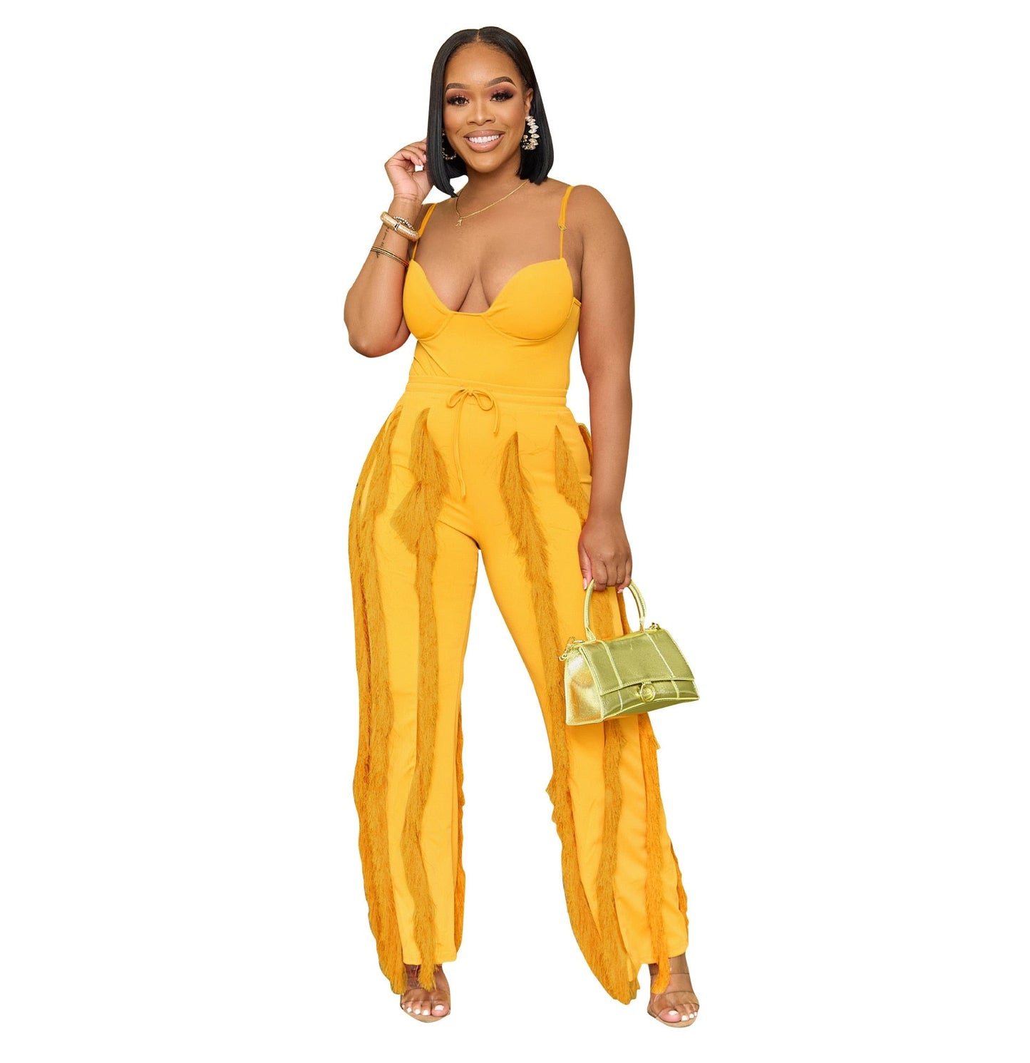 OFF SHOULDER SOLID COLOR SMOCKED JUMPSUIT - Premium  from 500 products - Just $44.99! Shop now at 5th & Barnett Creative Fashions 