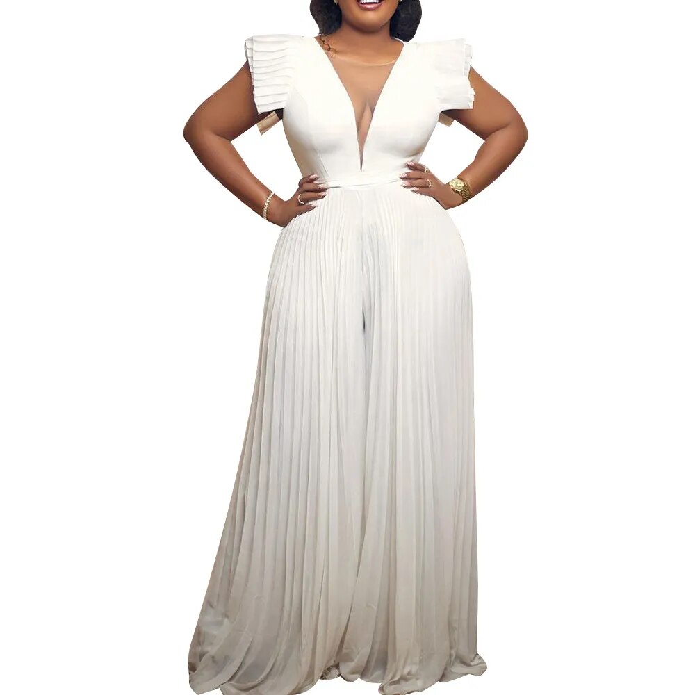 CINESSD Elegant Pleated Jumpsuit - Premium Women's Clothing from 5th & Barnett Creative Fashions - Just $65.99! Shop now at 5th & Barnett Online Boutique 