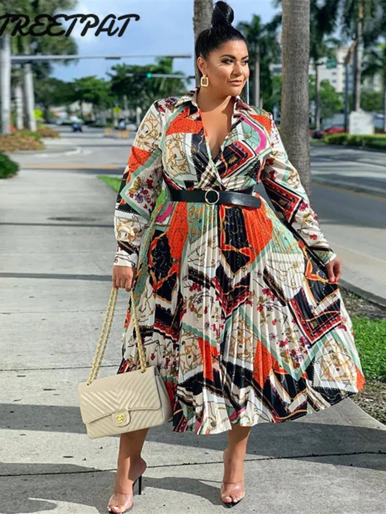 StreetPat African Maxi Dress with Vintage Belt - Premium Women's Clothing from 5th & Barnett Creative Fashions - Just $29.99! Shop now at 5th & Barnett Online Boutique 