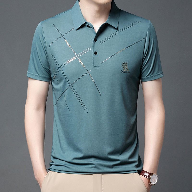 Ice Silk Men Polo Shirt - Premium Men's Clothing from 5th & Barnett Creative Fashions - Just $49.99! Shop now at 5th & Barnett Creative Fashions 