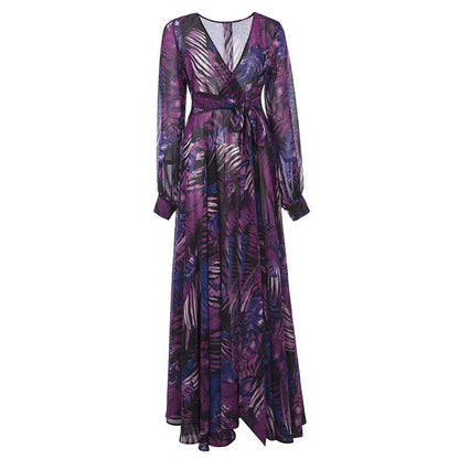 Printed Pleated  Long Sleeve Dress - Premium Women's Clothing from 5th & Barnett Online Boutique - Just $22.99! Shop now at 5th & Barnett Online Boutique 