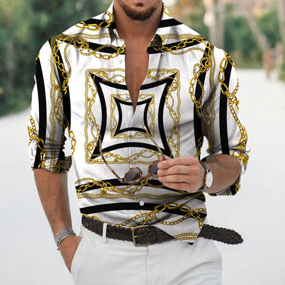 D Baroque Long Sleeve Luxury Social Shirt - Premium Men's Clothing from 500 products - Just $29.99! Shop now at 5th & Barnett Creative Fashions 