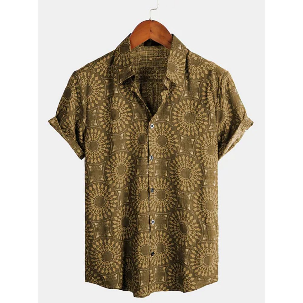 Summer New 3D Pattern Bohemian Tribe Classic Daily Beach Short Sleeve Shirt Men's Shirt - Premium  from 500 products - Just $42.99! Shop now at 5th & Barnett Creative Fashions 