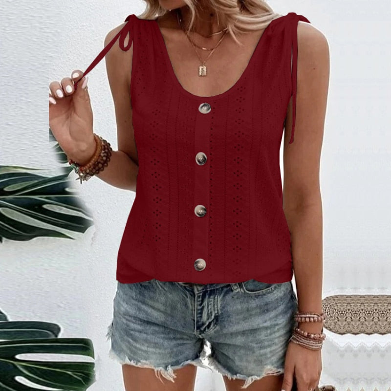 CASUAL LOOSE PLAIN CREW NECK TANK TOP - Premium Tops & Blouses from 500 products - Just $31.99! Shop now at 5th & Barnett Creative Fashions 