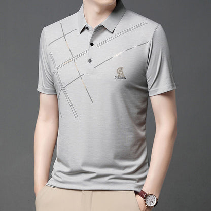 Ice Silk Men Polo Shirt - Premium Men's Clothing from 5th & Barnett Creative Fashions - Just $49.99! Shop now at 5th & Barnett Creative Fashions 