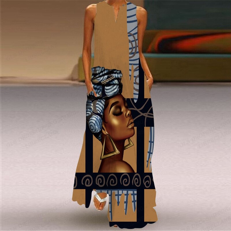 Evening African Maxi Dress - Premium Women's Clothing from 5th & Barnett Creative Fashions - Just $25.99! Shop now at 5th & Barnett Online Boutique 