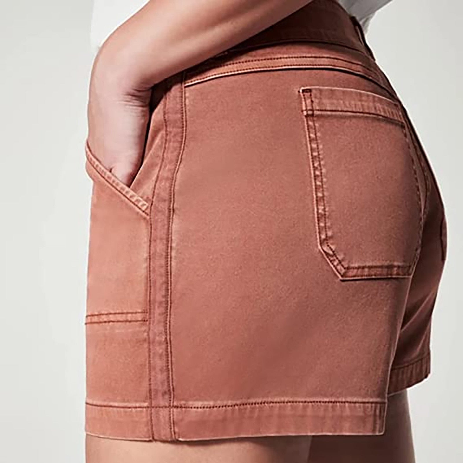 Stretch Twill Thin Waist Shorts - Premium  from 500 products - Just $29.99! Shop now at 5th & Barnett Creative Fashions 