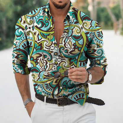 D Baroque Long Sleeve Luxury Social Shirt - Premium Men's Clothing from 500 products - Just $29.99! Shop now at 5th & Barnett Creative Fashions 