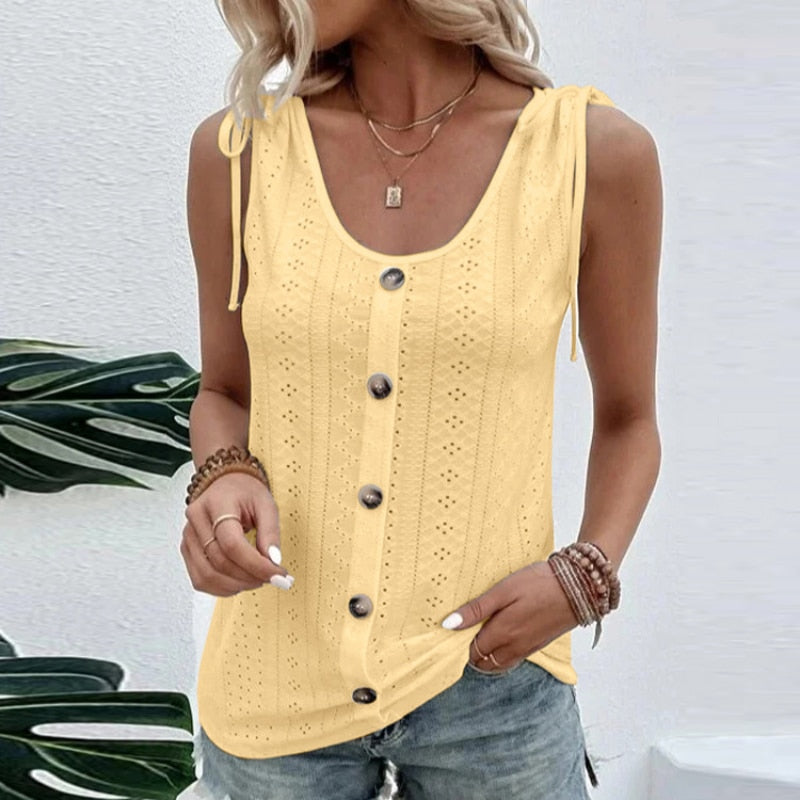 CASUAL LOOSE PLAIN CREW NECK TANK TOP - Premium Tops & Blouses from 500 products - Just $31.99! Shop now at 5th & Barnett Creative Fashions 