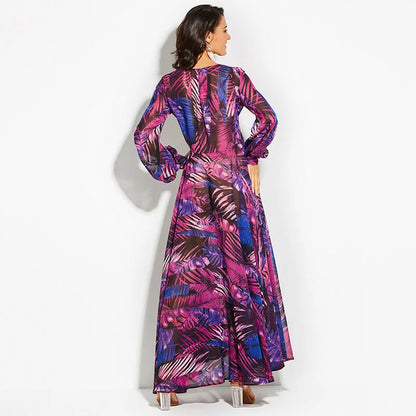 Printed Pleated  Long Sleeve Dress - Premium Women's Clothing from 5th & Barnett Online Boutique - Just $22.99! Shop now at 5th & Barnett Online Boutique 