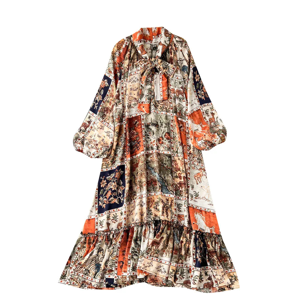 Long Sleeve Casual Loose Print Dress - Premium Women's Clothing from 5th & Barnett Creative Fashions - Just $42.99! Shop now at 5th & Barnett Online Boutique 