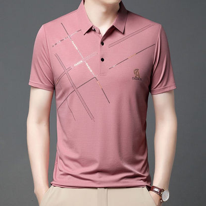 Ice Silk Men Polo Shirt - Premium Men's Clothing from 5th & Barnett Creative Fashions - Just $49.99! Shop now at 5th & Barnett Creative Fashions 