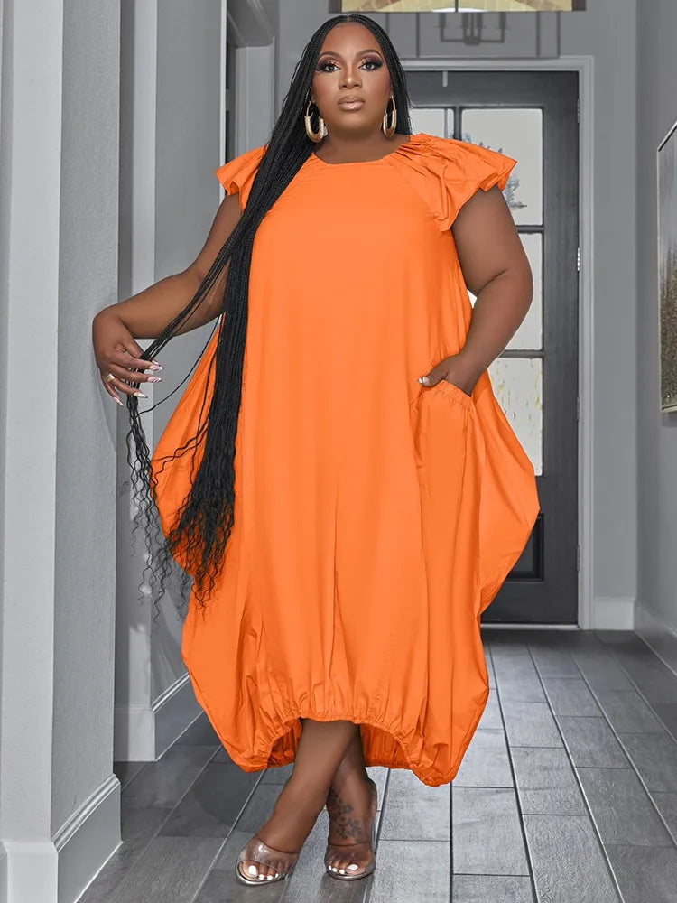 Women Loose Pockets  Solid Maxi Dress - Premium Women's Clothing from 5th & Barnett Creative Fashions - Just $25.99! Shop now at 5th & Barnett Online Boutique 