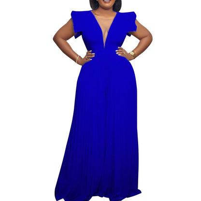 CINESSD Elegant Pleated Jumpsuit - Premium Women's Clothing from 5th & Barnett Creative Fashions - Just $65.99! Shop now at 5th & Barnett Online Boutique 