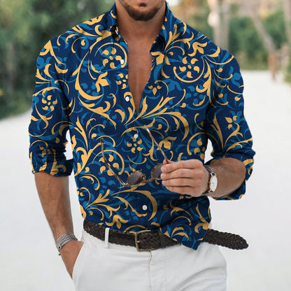 D Baroque Long Sleeve Luxury Social Shirt - Premium Men's Clothing from 500 products - Just $29.99! Shop now at 5th & Barnett Creative Fashions 