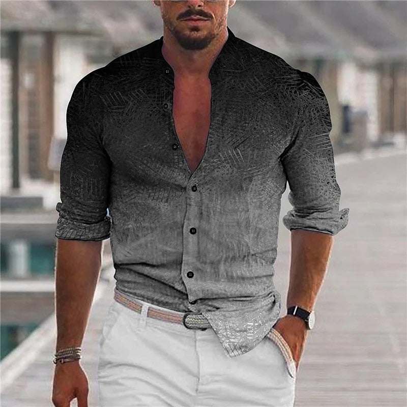 Gradual Men's Fashion Collar Long Sleeve Shirt - Premium  from 500 products - Just $29.99! Shop now at 5th & Barnett Creative Fashions 