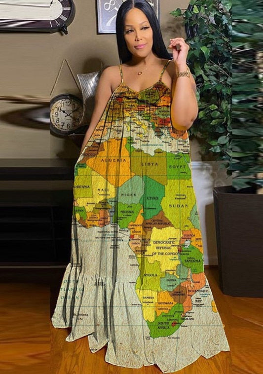 Map Maxi Dress - Premium Women's Clothing from 5th & Barnett Creative Fashions - Just $21.99! Shop now at 5th & Barnett Online Boutique 