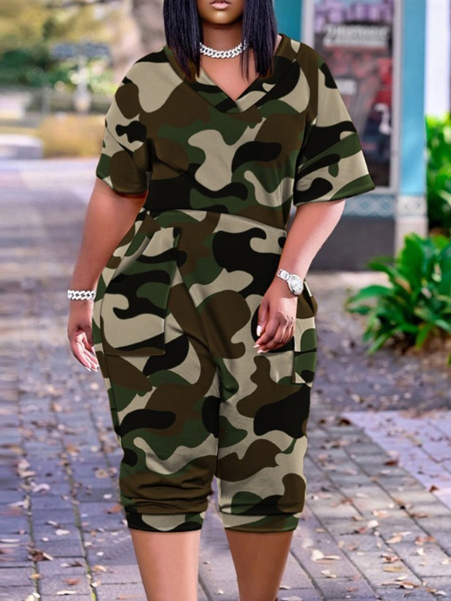 LW Plus Size Cam Romper - Premium Women's Clothing from 5th & Barnett Creative Fashions - Just $15.99! Shop now at 5th & Barnett Online Boutique 