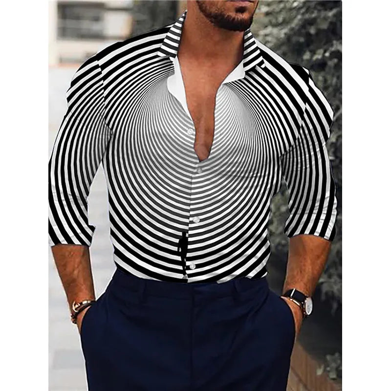 Luxury Shirt Casual Lattice Print - Premium Men's Clothing from 5th & Barnett Creative Fashions - Just $35.99! Shop now at 5th & Barnett Online Boutique 