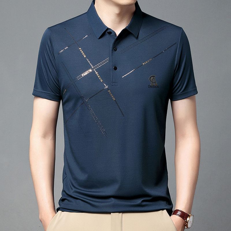 Ice Silk Men Polo Shirt - Premium Men's Clothing from 5th & Barnett Creative Fashions - Just $49.99! Shop now at 5th & Barnett Creative Fashions 