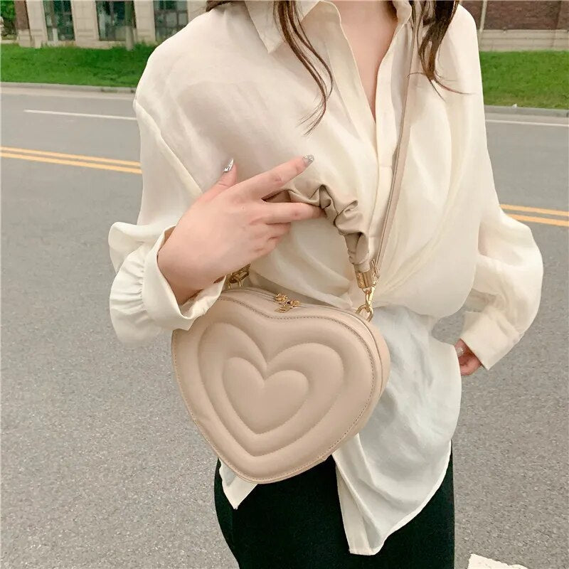 Love Heart Shape Shoulder Bag - Premium Luggage & Bags from 5th & Barnett Creative Fashions - Just $15.99! Shop now at 5th & Barnett Online Boutique 