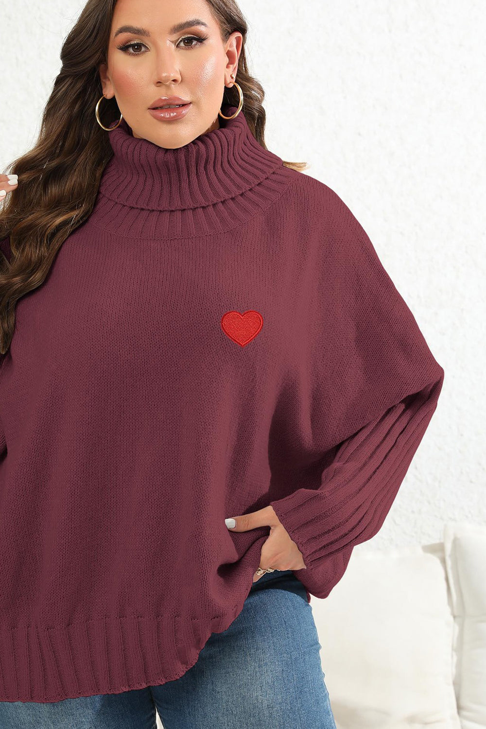 Plus Size Turtle Neck Long Sleeve Sweater - Premium Women's Clothing from 5th & Barnett Creative Fashions - Just $42.99! Shop now at 5th & Barnett Creative Fashions 