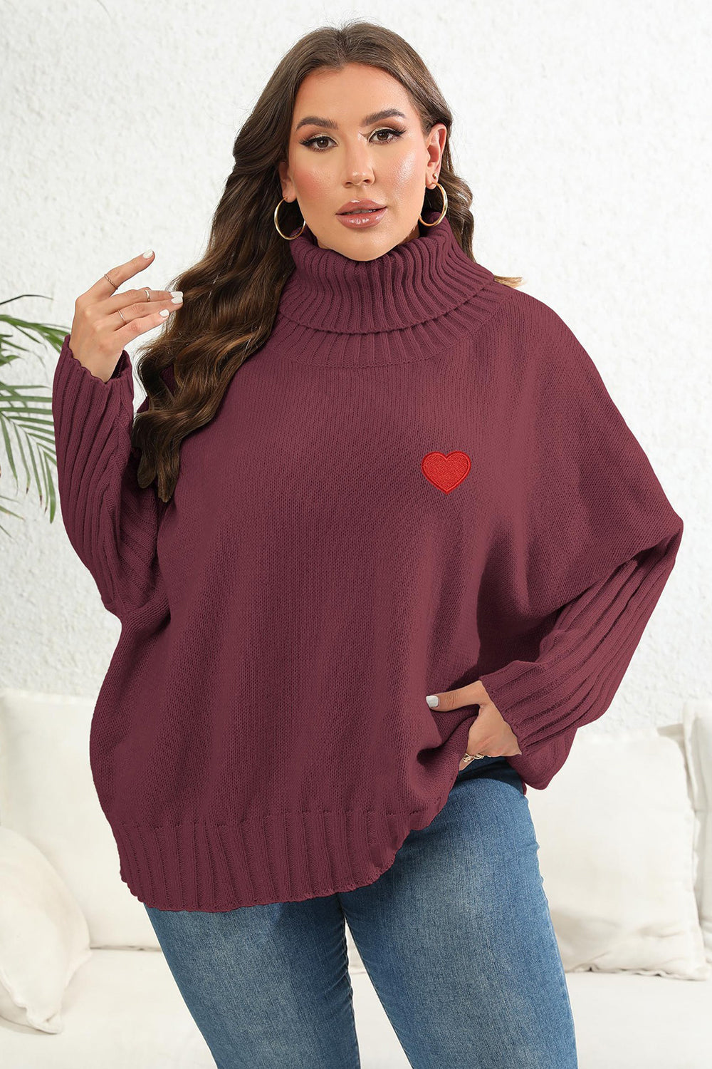 Plus Size Turtle Neck Long Sleeve Sweater - Premium Women's Clothing from 5th & Barnett Creative Fashions - Just $42.99! Shop now at 5th & Barnett Creative Fashions 