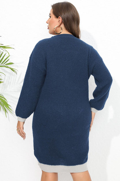 Plus Size Long Sleeve Sweater Dress - Premium Dresses from 5th & Barnett Creative Fashions - Just $38.99! Shop now at 5th & Barnett Creative Fashions 